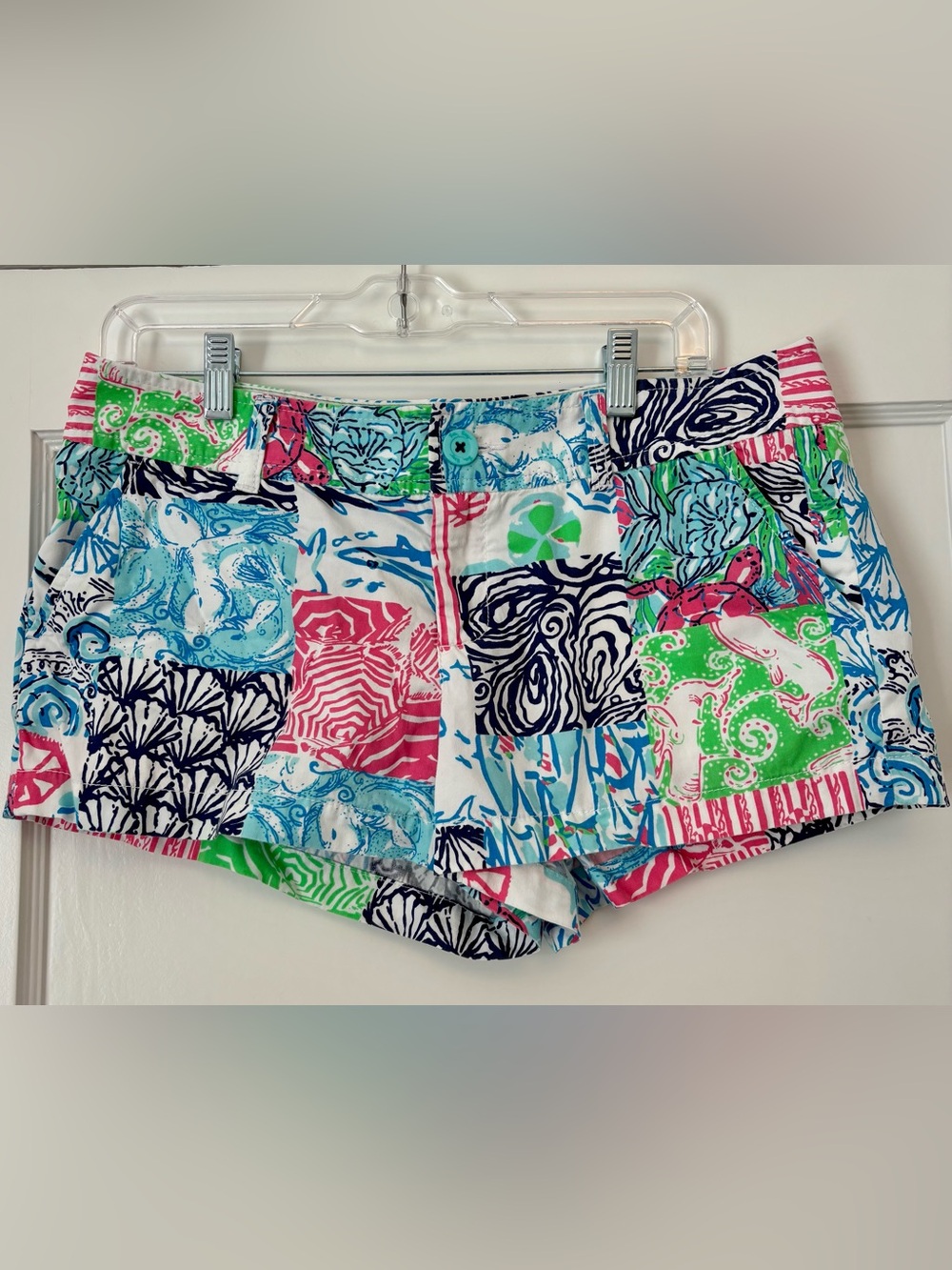 Lilly Pulitzer The Walsh Short Osterville Patch Size 10 Colorful Patchwork